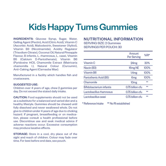DIRAST ®Kids Happy Tums Gummies